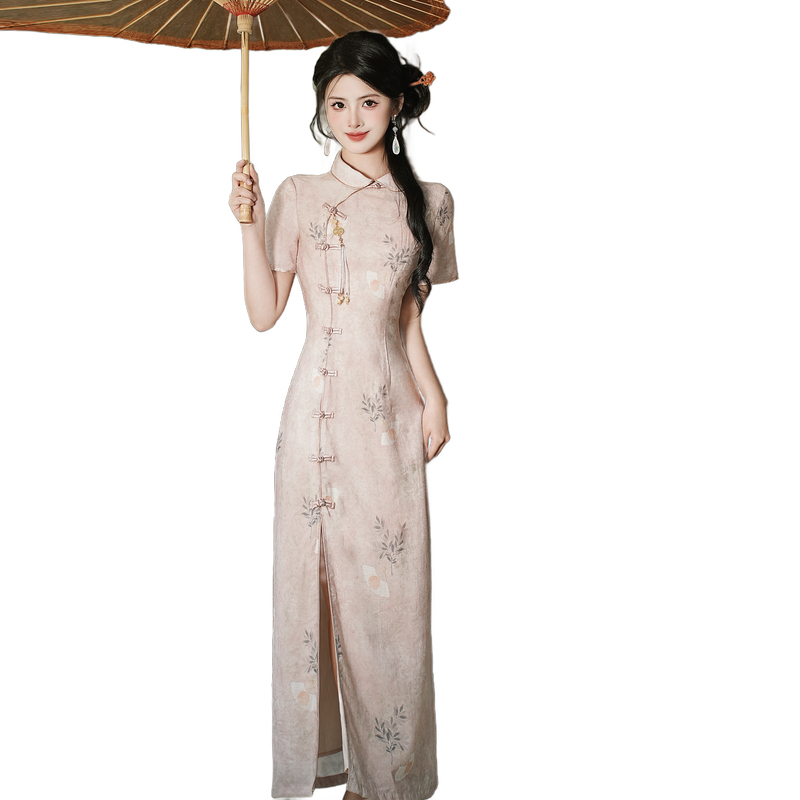 New Chinese Style Improved Qipao Dress for Girls - Style 70990f - Image 5